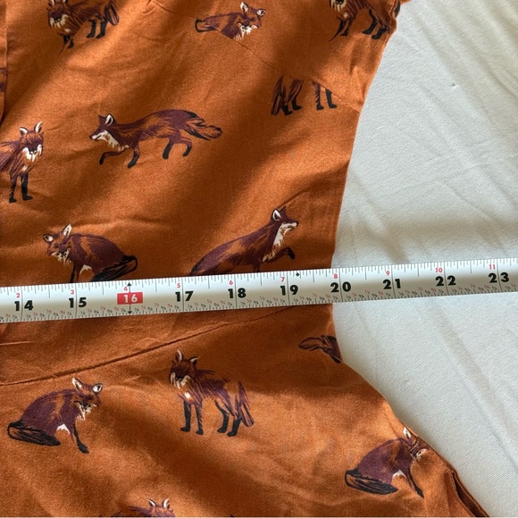 Hell Bunny Retro Dress Size 3XL Vixey Fox Print Pinup Rockabilly Hipster 1940s - Picture 14 of 16